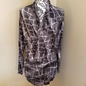 Lisette L Montreal Top Black Grey  White Size Med